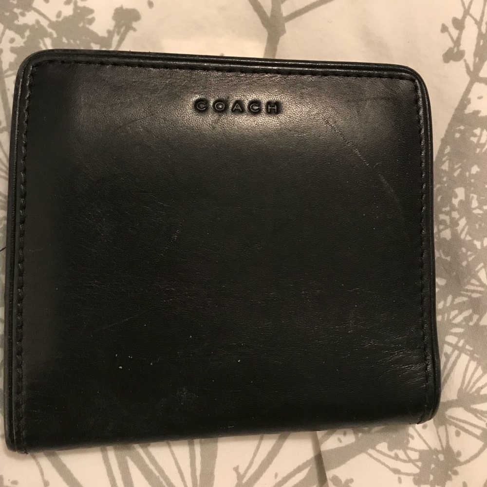 Black leather Coach wallet